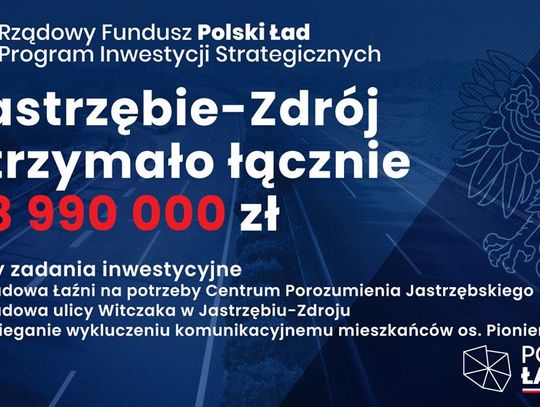 Miliony z Polskiego Ładu dla Jastrzębia-Zdroju.