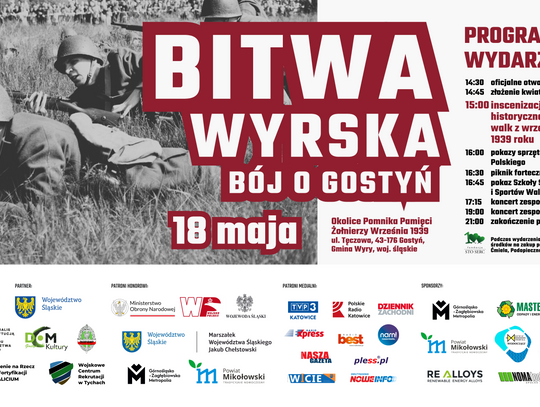 Rozegra się 18 maja Bitwa Wyrska – Bój o Gostyń  -rekonstrukcja walk z września 1939 r.