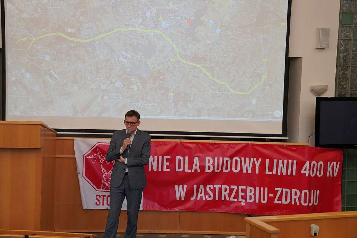 Jastrzębie-Zdrój przeciwko linii wysokiego napięcia