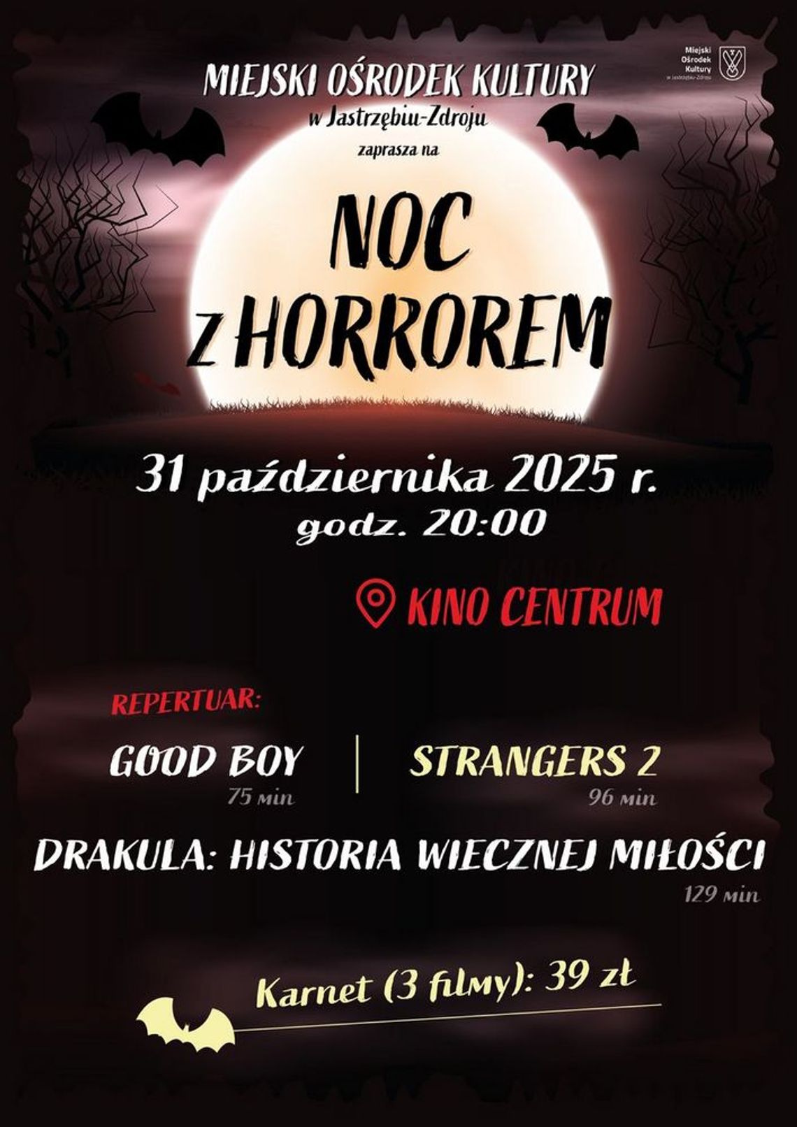 NOC Z HORROREM w Kinie Centrum