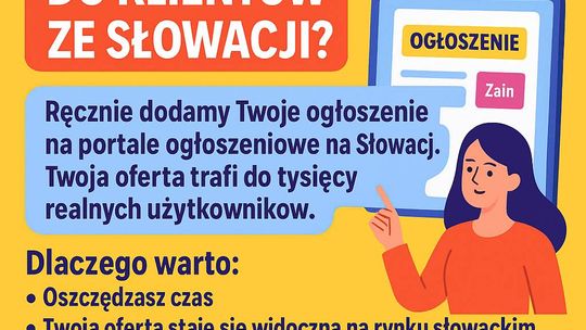 ogłoszenia po słowacku - sprzedaż na Słowację ogłoszenia po słowacku - sprzedaż na Słowację