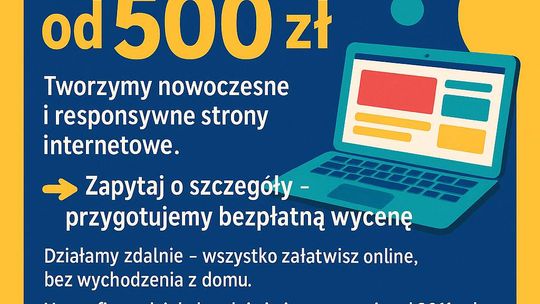 Profesjonalna strona www już od 500 zł - idealna dla firm i osób prywatnych Gotowa nawet w kilka dni!