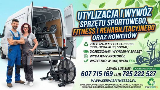 Utylizacja sprzętu fitness, rehabilitacyjnego i sportowego