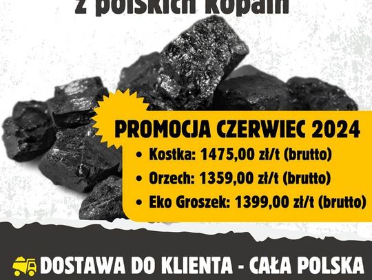 Hurtowa sprzedaż węgla / Polskie kopalnie - Promocja czerwcowa