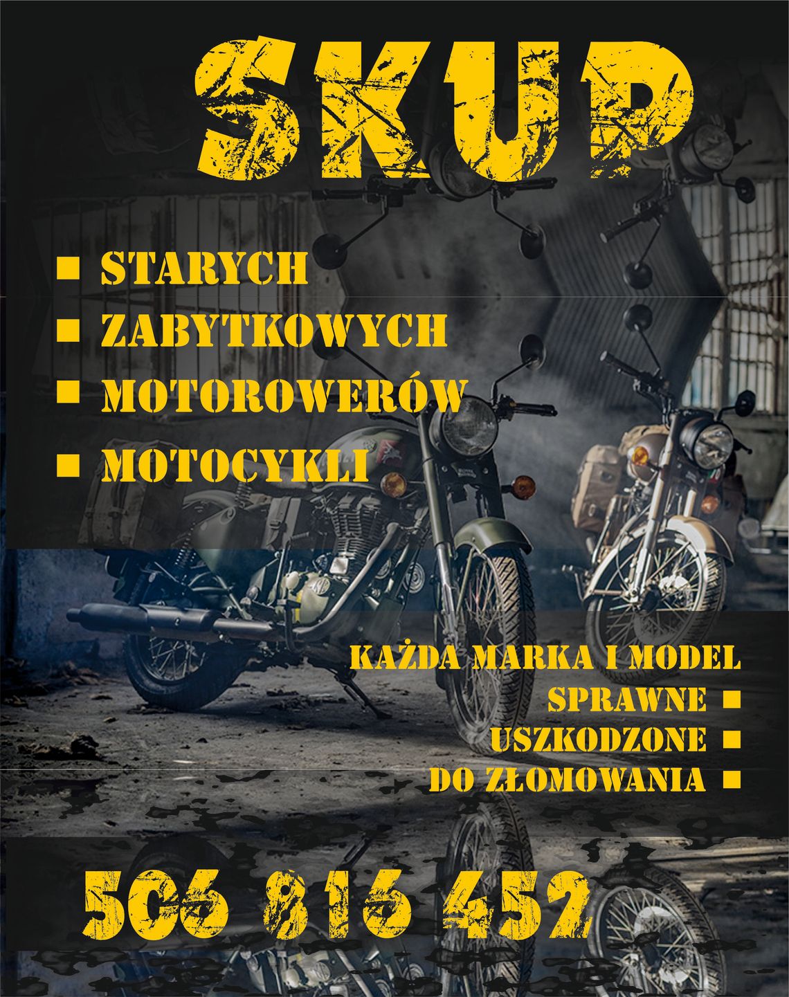 KUPIĘ STARE ZABYTKOWE MOTOCYKLE MOTOROWERY MOTORY PRL -DOJEŻDŻAMY -CAŁA POLSKA