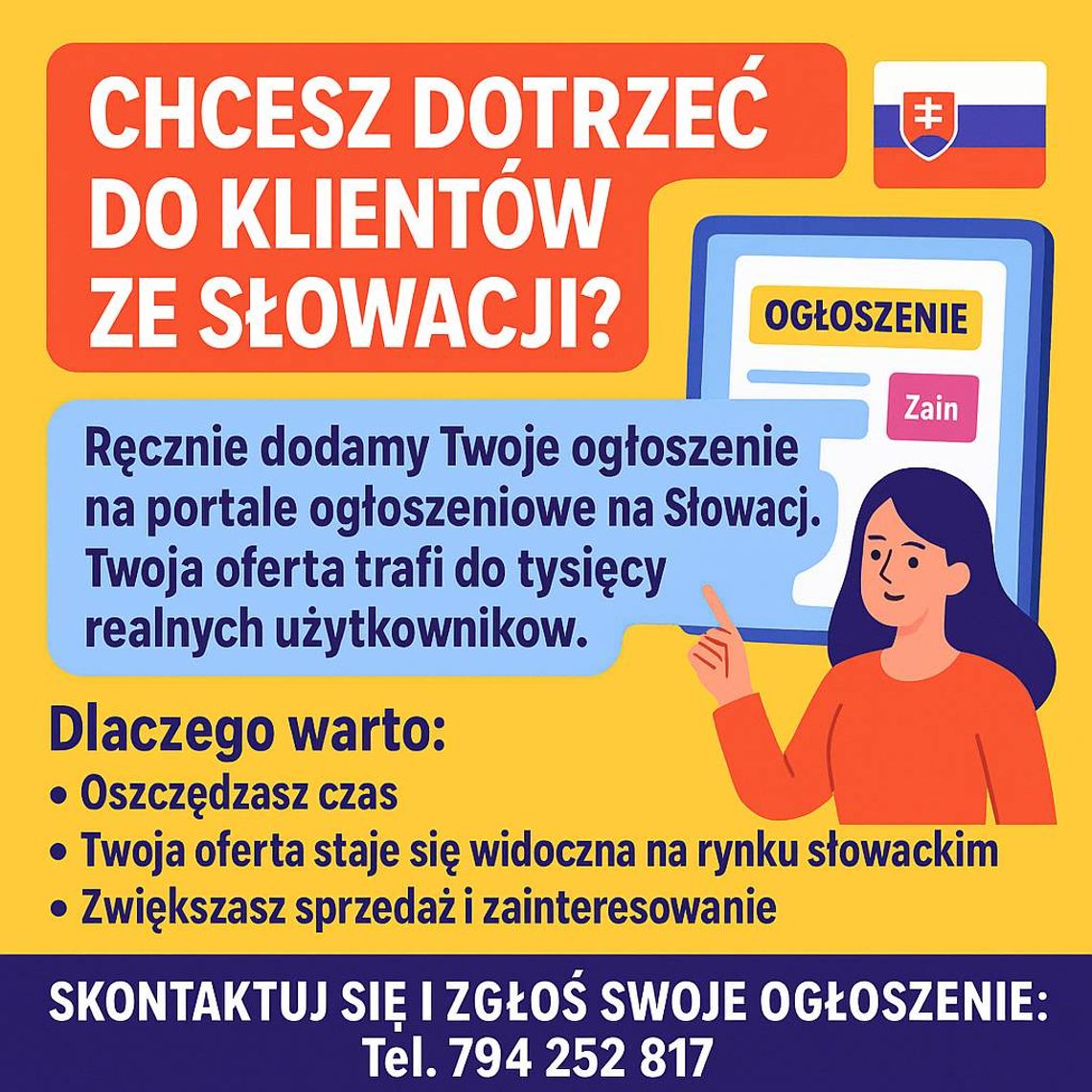 ogłoszenia po słowacku - sprzedaż na Słowację