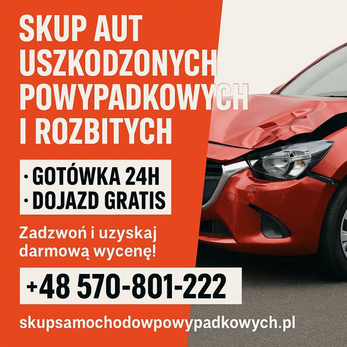 Skup aut uszkodzonych Jastrzębie Zdrój /Śląskie, skup aut niesprawnych