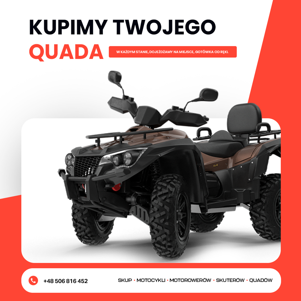 SKUP QUADÓW QUAD QUADY ATV SKUTERÓW WODNYCH ŚNIEŻNYCH BUGGY SSV