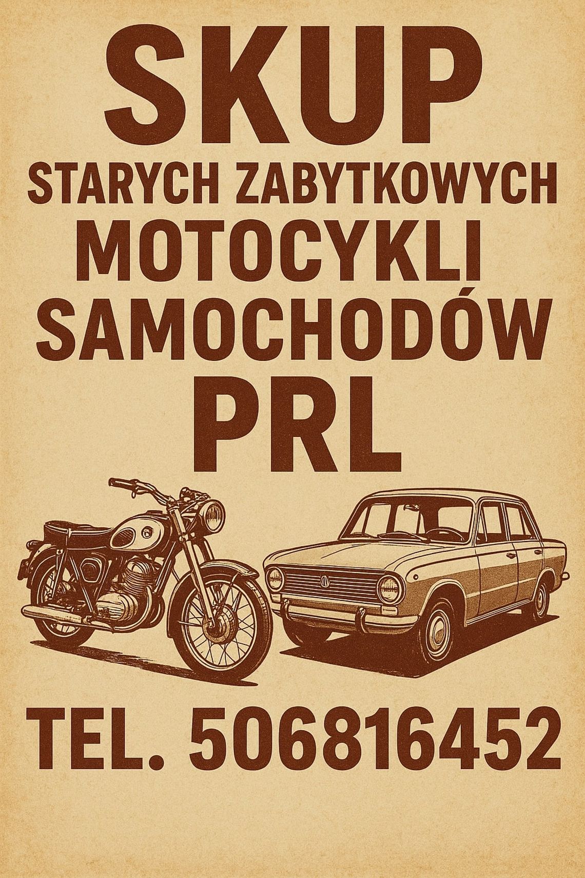 SKUP STARYCH ZABYTKOWYCH MOTOCYKLI MOTOROWERÓW MOTORÓW PRL CAŁA POLSKA! GOTÓWKA!