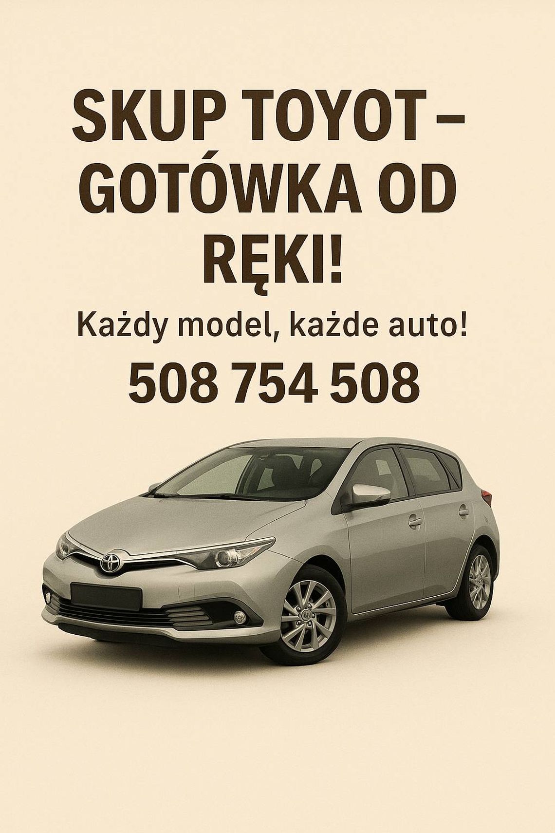 Skup Toyot Jastrzębie Zdrój Każdy model, każde auto! Gotówka od ręki! Śląsk Skup Toyot Jastrzębie Zdrój Każdy model, każde auto! Gotówka od ręki! Śląsk