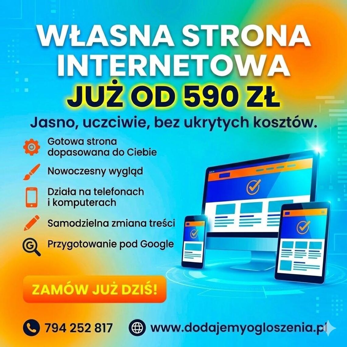 Strona internetowa już od 590 zł - BEZ PRZEPŁACANIA! + DODAWANIE OGŁOSZEŃ Strona internetowa już od 590 zł - BEZ PRZEPŁACANIA! + DODAWANIE OGŁOSZEŃ
