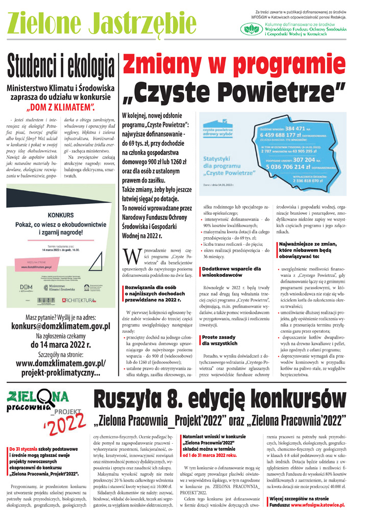 E-wydanie "Zielone Jastrzębie" - styczeń 2022 str. 1