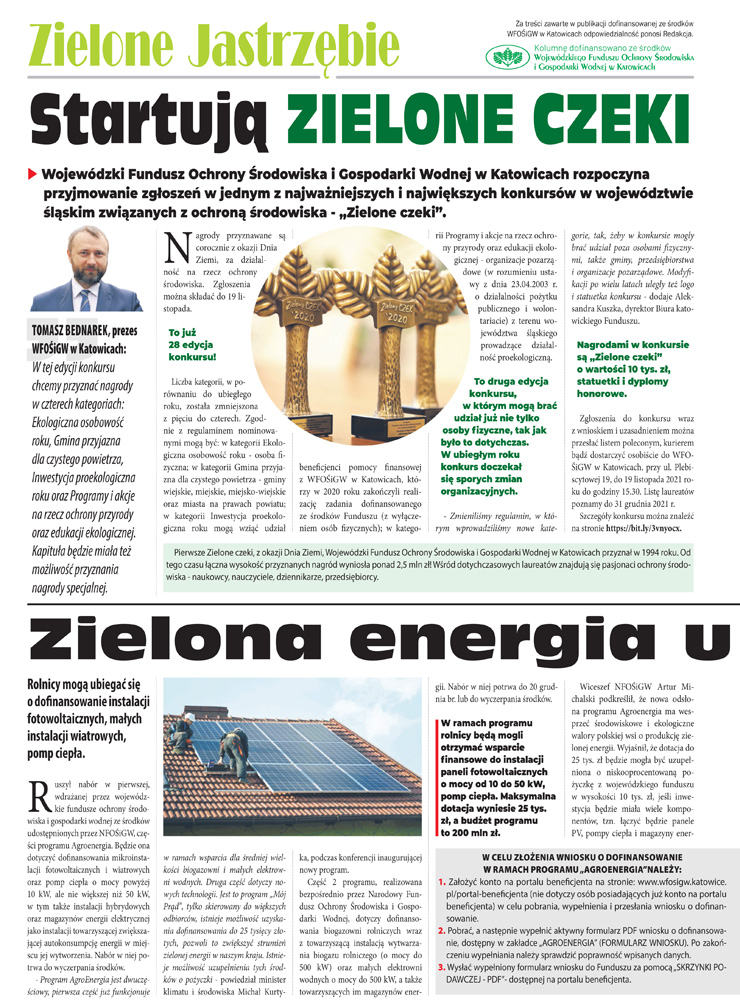 E-wydanie "Zielone Jastrzębie" - październik 2021 str. 1