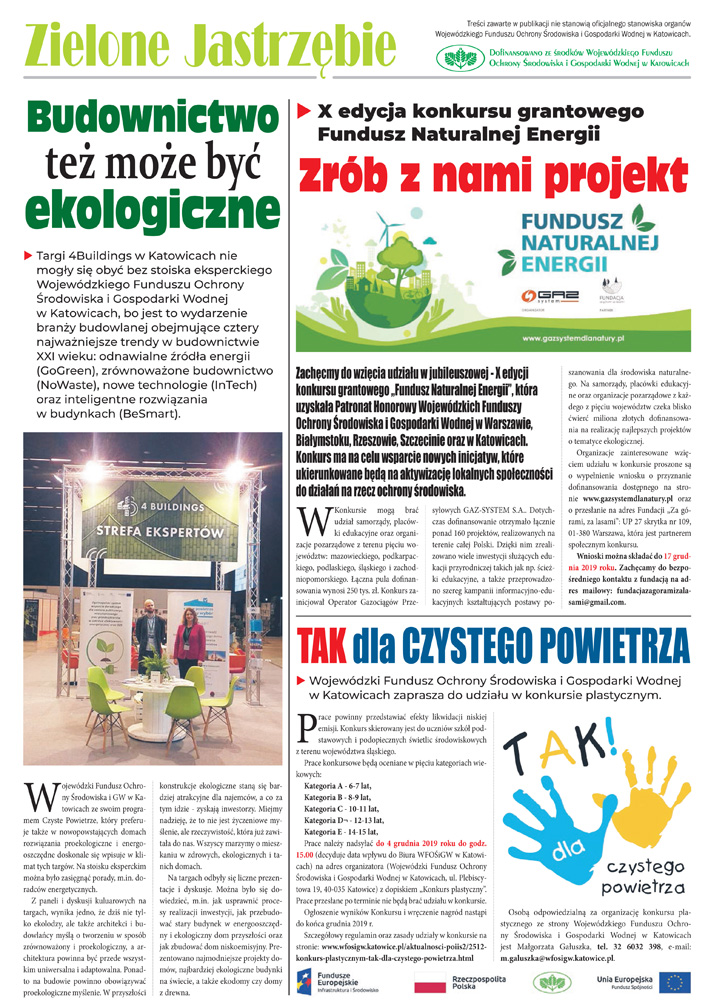 E-wydanie "Zielone Jastrzębie" - listopad 2019 str. 1